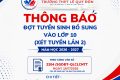 THÔNG BÁO XÉT TUYỂN LẦN 2 (ĐỢT TUYỂN SINH BỔ SUNG) – NH 2026-2027