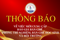 THÔNG BÁO VỀ VIỆC  MỜI CUNG CẤP BÁO GIÁ BÀN GHẾ PHÒNG THÍ NGHIỆM, BÀN GHẾ HỌC SINH  VÀ  HỘI TRƯỜNG