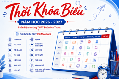 THỜI KHÓA BIỂU – ÁP DỤNG TỪ 05.09.2026