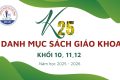 DANH MỤC SÁCH GIÁO KHOA – NH 2025- 2026