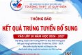 THÔNG BÁO KẾT QUẢ TRÚNG TUYỂN ĐỢT BỔ SUNG VÀO 10 – NH 2026-2027