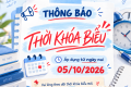 THỜI KHOÁ BIỂU ÁP DỤNG TỪ 05-10-2026