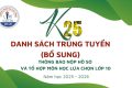 THÔNG BÁO VỀ VIỆC XÉT TRÚNG TUYỂN BỔ SUNG – TUYỂN SINH 10 – NH 2025 – 2026